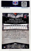 Load image into Gallery viewer, 2014 BOWMAN Platinum #2 MIKE TROUT BLUE SAPPHIRE Los Angeles Angels PSA 10 Gem Mint