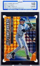 Load image into Gallery viewer, 2021 Panini Mosaic Ichiro All-Time Greats Orange Reactive #ATG3 ISA 10 Mariners