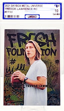 تحميل الصورة إلى عارض المعرض، أبطال 2021 Skybox Metal Universe Trevor Lawrence Rookie RC #FF50 Parish 10 Gem Mint