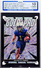Load image into Gallery viewer, 2022 Leaf Pro Set Draft Proof Goin' Pro Silver Wave Jahmyr Gibbs RC Rookie #GP-JG1 ISA 10 GEM Mint
