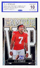 Load image into Gallery viewer, 2022 Leaf Pro Set CJ Stroud Campus VIP Black Mojo Rookie VIP-CJS CCG 10 GEM Mint