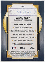 将图片加载到图库查看器,2022 Topps Five Star Auto Austin Riley #FSA-AR Braves Autograph /50