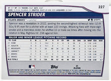 将图片加载到图库查看器,2023 Big League Base Uncommon Rainbow Foil #227 Spencer Strider - Atlanta Braves