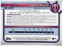 将图片加载到图库查看器,2022 Bowman Chrome Carlos Aguiar 1st Bowman Prospect #BCP-1 Minnesota Twins - walk-of-famesports