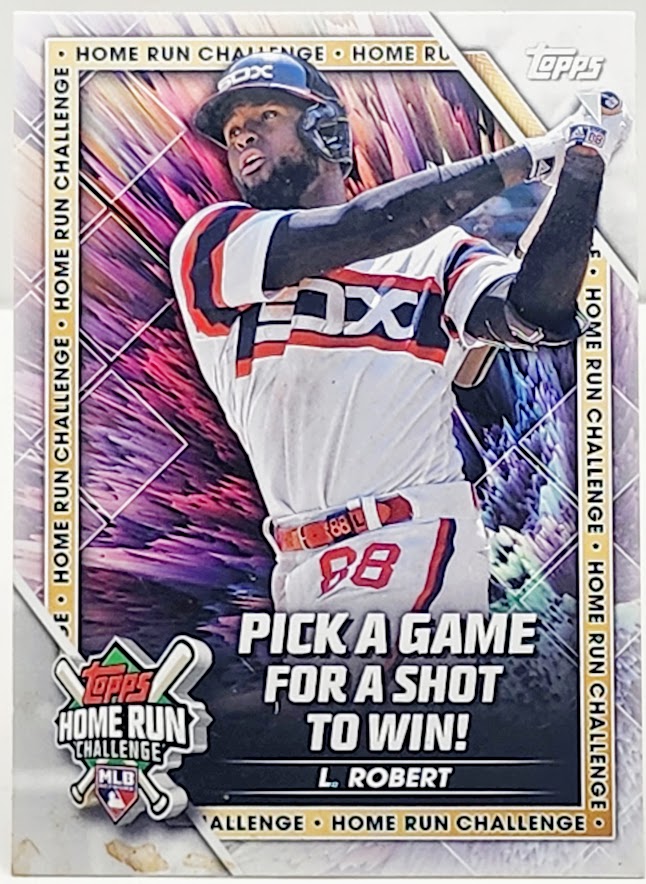 2022 Topps Luis Robert commemorative jersey number medallion card White Sox