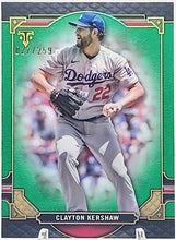 Load image into Gallery viewer, 2022 Topps Triple Threads Clayton Kershaw Green Parallel Card 27/259 - walk-of-famesports