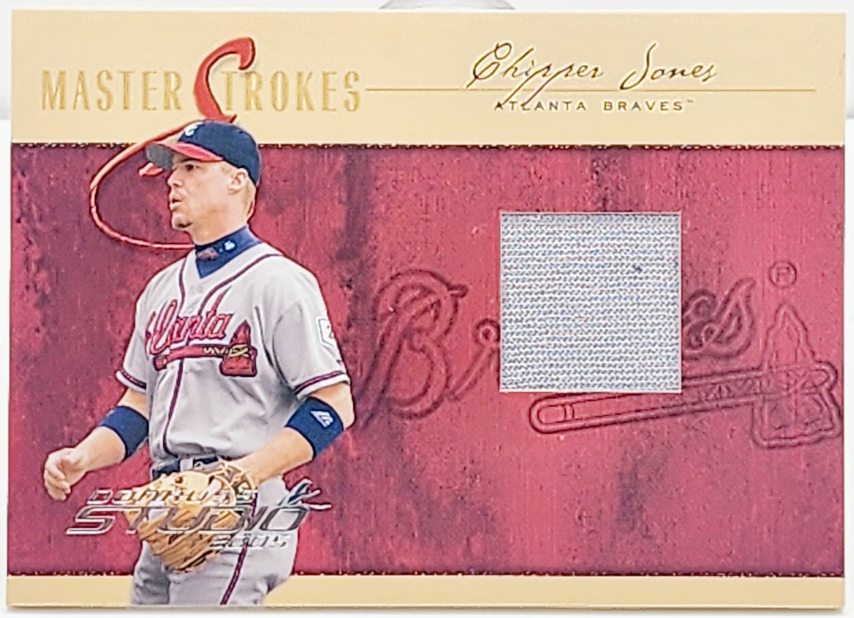 Chipper Jones Baseball Card 2005 Upper Deck MVP Jersey 