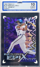 将图片加载到图库查看器,1998 Pinnacle Epix Moment Andruw Jones Purple #E20 ISA 10 Gem Mint - walk-of-famesports