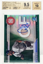 将图片加载到图库查看器,2016 Bowman Chrome Prime Positions Autographs Aaron Judge Green Refractors BGS 9.5 10 Autograph 25/99 - walk-of-famesports