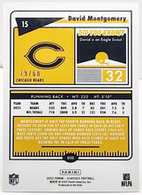 تحميل الصورة إلى عارض المعرض، 2022 Panini Classics #15 David Montgomery Timeless Tributes Gold #19/60 Bears - walk-of-famesports