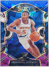 تحميل الصورة إلى عارض المعرض، Immanuel Quickley RC 2020-21 Select Concourse Blue Purple Ice Prizm # 85 Knicks - walk-of-famesports