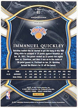 تحميل الصورة إلى عارض المعرض، Immanuel Quickley RC 2020-21 Select Concourse Blue Purple Ice Prizm # 85 Knicks - walk-of-famesports