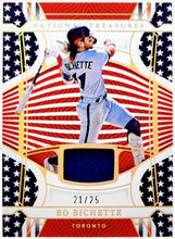 将图片加载到图库查看器,2022 National Treasures Bo Bichette Red White Blue /25 #RWB-BB Toronto Blue Jays