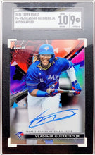 Load image into Gallery viewer, 2021 Topps Finest Vladimir Guerrero Jr. Auto #FA-VGJ Blue Jays On Card Autograph SGC Auto 10 / 9 Mint