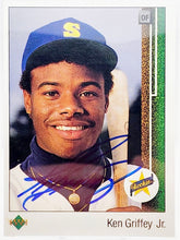 Load image into Gallery viewer, 1989 UPPER DECK STAR ROOKIE #1 KEN GRIFFEY JR. RC HOF PSA 9 DNA AUTO GRADE