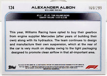 Load image into Gallery viewer, 2022 Topps Chrome F1 #124 Alexander Albon Mini Diamonds Refractor 169/299