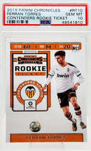 将图片加载到图库查看器,2019 Panini Chronicles Contenders Rookie Ticket #RT10 Ferran Torres PSA 10 RC