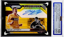 Load image into Gallery viewer, 2020-21 Kyle Lafferty Prizm Gold Refractor Burnley Autographed Soccer Card 3/10 ISA 10 GEM Mint