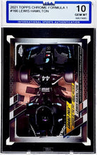 Load image into Gallery viewer, 2021 Topps Chrome F1 #166 Lewis Hamilton Refractor SP ISA 10 Gem Mint Mercedes AMG