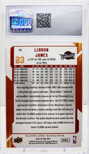 将图片加载到图库查看器,2008-09 Upper Deck MVP Lebron James #28 CSG 9 Mint