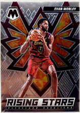 将图片加载到图库查看器,2021-22 Panini Mosaic Rising Stars Mosaic Prizm Evan Mobley #6 Rookie RC GMA 8.5 NM-MT