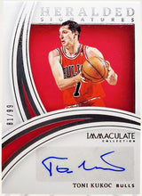 Load image into Gallery viewer, 2021-22 Panini Immaculate Collection Past & Present Signatures Toni Kukoc Auto /99 Chicago Bulls #HS-TKK Card