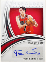 Load image into Gallery viewer, 2021-22 Panini Immaculate Collection Past & Present Signatures Toni Kukoc Auto /99 Chicago Bulls #HS-TKK Card