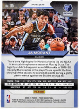 Load image into Gallery viewer, 2022 Panini Prizm Ja Morant Purple Wave #115 Memphis Grizzlies