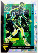 Load image into Gallery viewer, 2020-21 Panini Flux Silver Cracked Ice Prizm #97 Giannis Antetokounmpo