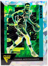 Load image into Gallery viewer, 2020-21 Panini Flux Silver Cracked Ice Prizm #97 Giannis Antetokounmpo
