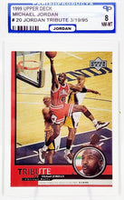 将图片加载到图库查看器,1999 Upper Deck Tribute to Michael Jordan #20 Parish 8 NM-MT
