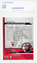 将图片加载到图库查看器,1999 Upper Deck Tribute to Michael Jordan #20 Parish 8 NM-MT