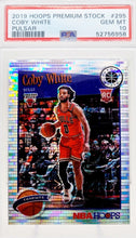 تحميل الصورة إلى عارض المعرض، كرة السلة هوبز بريميوم ستوك بولسار 2019 #295 كوبي وايت PSA 10 GEM MINT