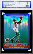 Load image into Gallery viewer, 2019 Hoops Premium Stock Zero Gravity Blue Jaylen Brown #13 Boston Celtics ISA 9 Mint