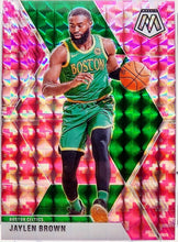 تحميل الصورة إلى عارض المعرض، 2019-20 Panini Mosaic Pink Camo Jaylen Brown #89 Boston Celtics CSG Gem Mint 10