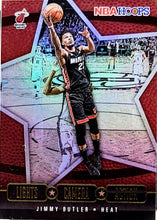 تحميل الصورة إلى عارض المعرض، بطاقة ISA 9 Mint من Jimmy Butler #15 من Hoops Lights Camera Action Winter Holo 2020-21
