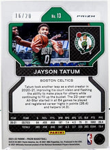 Load image into Gallery viewer, 2021-22 Panini Prizm #13 Jayson Tatum Orange Disco Prizm /20