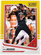 Load image into Gallery viewer, 2018 Panini Score Lamar Jackson Gold Arizona Cardinals #352 PSA 9 Mint - walk-of-famesports