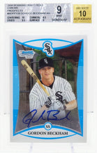 تحميل الصورة إلى عارض المعرض، 2008 Bowman Draft Prospects Chrome Gordon Beckham #BDPP118 BGS 9 on card/10 on auto GEM MINT Auto - walk-of-famesports
