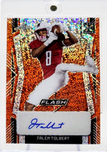 تحميل الصورة إلى عارض المعرض، 2022 Leaf Flash Jalen Tolbert Auto 1/6 RC Dallas Cowboys SP Orange Sparkles #BA-JT1 - walk-of-famesports