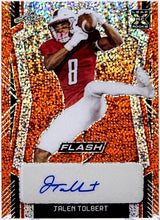 تحميل الصورة إلى عارض المعرض، 2022 Leaf Flash Jalen Tolbert Auto 1/6 RC Dallas Cowboys SP Orange Sparkles #BA-JT1 - walk-of-famesports