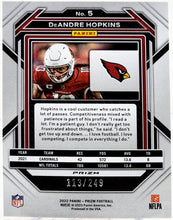 تحميل الصورة إلى عارض المعرض، 2022 Panini Prizm Orange DeAndre Hopkins #005 113/249 Cardinals - walk-of-famesports