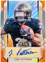 تحميل الصورة إلى عارض المعرض، 2021 Leaf Metal Draft Auto Portrait Rainbow Silver Orange 4/7 Jaret Patterson Rookie #PA-JP1