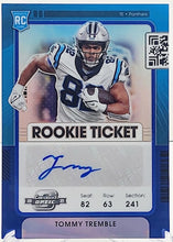 تحميل الصورة إلى عارض المعرض، تذكرة بصرية لسباق Panini Contenders 2021 باللون الأزرق Prizm 5/99 Tommy Tremble Rookie Auto RC