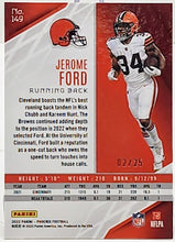 Load image into Gallery viewer, 2022 Panini Phoenix GREEN Jerome Ford RC SSP 2/25 Cleveland Browns