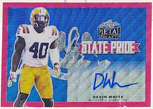 将图片加载到图库查看器,2019 LEAF METAL DRAFT STATE PRIDE PINK SP-DW1 DEVIN WHITE ROOKIE AUTO id#/10