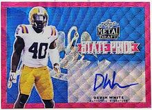 将图片加载到图库查看器,2019 LEAF METAL DRAFT STATE PRIDE PINK SP-DW1 DEVIN WHITE ROOKIE AUTO id#/10
