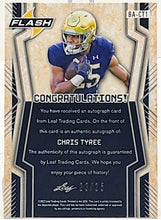 将图片加载到图库查看器,2022 Leaf Flash #BA-CT1 Chris Tyree Rookie Auto Blue Sparkles /25