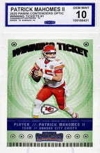 تحميل الصورة إلى عارض المعرض، تذكرة الفوز في بطولة Panini Contenders Optic لعام 2020، Patrick Mahomes II #WT1 Chiefs CGC GEM MINT 10