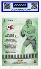 تحميل الصورة إلى عارض المعرض، تذكرة الفوز في بطولة Panini Contenders Optic لعام 2020، Patrick Mahomes II #WT1 Chiefs CGC GEM MINT 10